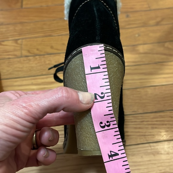 Coach Suede Sherpa Lined Heeled Booties - Picture 10 of 10